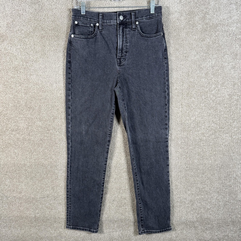 Madewell Jeans Womens 26 Black The Perfect Vintage Jean High Rise Straight Leg - Picture 2 of 13